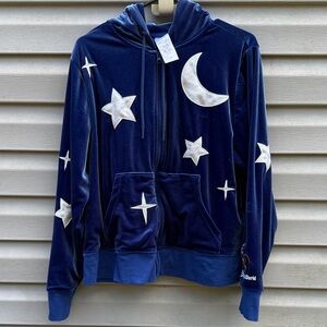 Disney | Walt Disney World Hooded Velour Full Zip Fantasia 85th Anniversary Lg